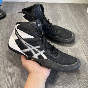 Asics Matflex 6 Wrestling Shoes Men's Size 12 Black White Freek Rulings Lot